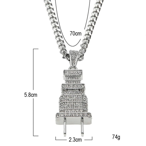 Diamond plug pendant - Picture 3 of 3